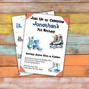 Ice Skating Birthday Invitation - Ice Hockey Party