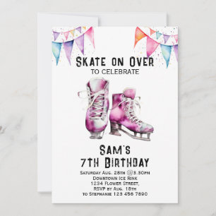 Ice Skating Birthday Invitation Ice-Skating Party