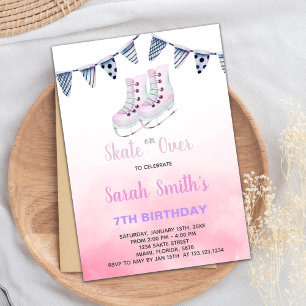 Ice Skating Birthday Invitations