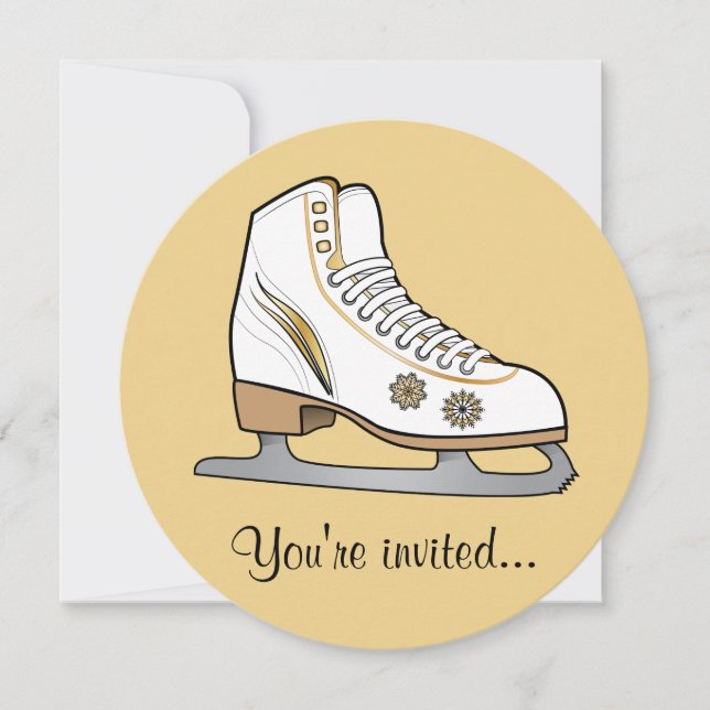 Ice Skating Birthday Party Invitation (Front)