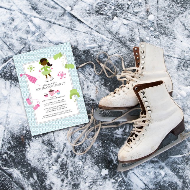 Ice Skating Birthday Party Invitations (Creator Uploaded)