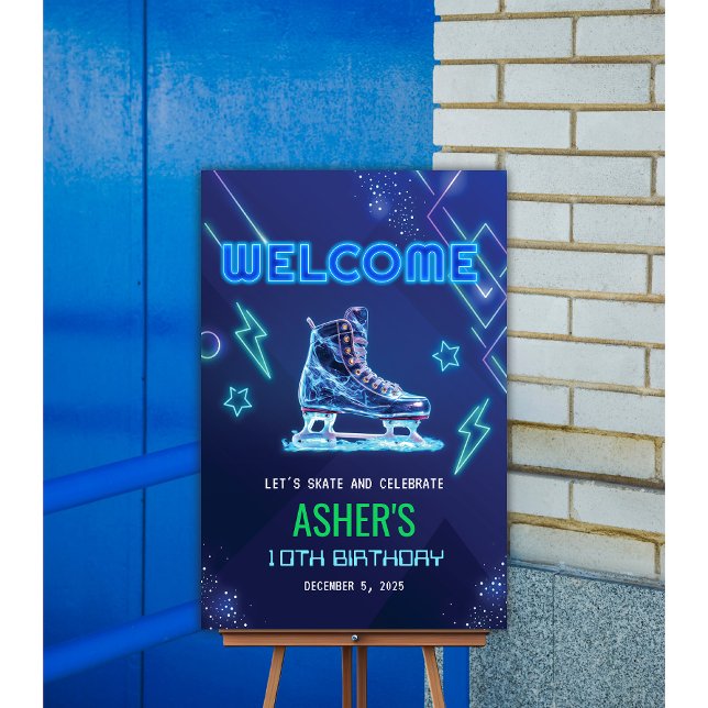Ice Skating Birthday *Welcome Sign ONLY* (Creator Uploaded)