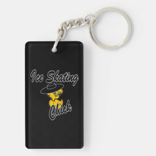 Ice Skating Chick #4 Key Ring