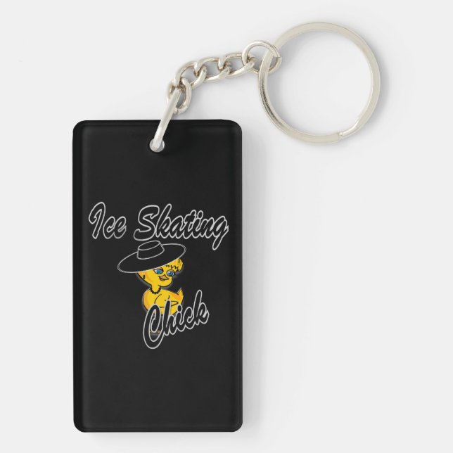 Ice Skating Chick #4 Key Ring (Back)