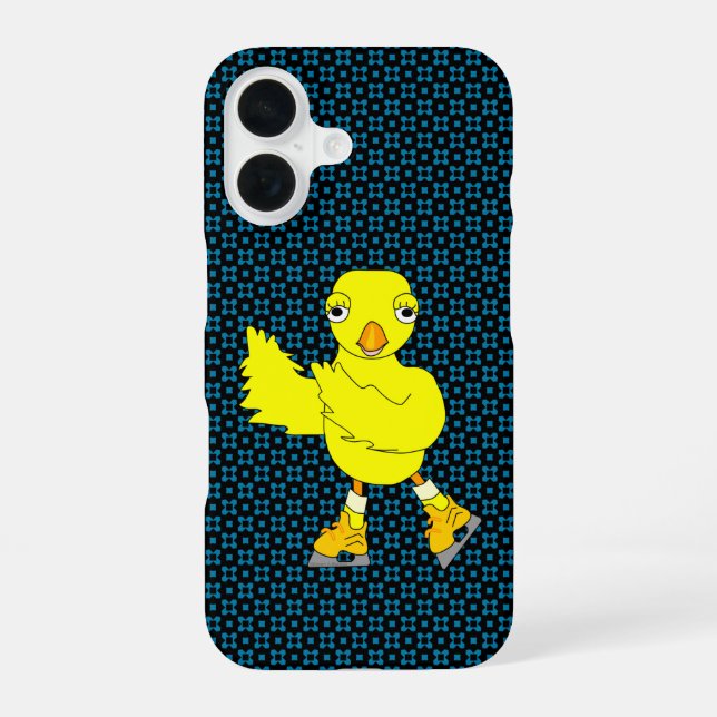 Ice Skating Chick iPhone 16 Case (Back)