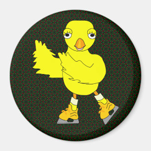 Ice Skating Chick Magnet