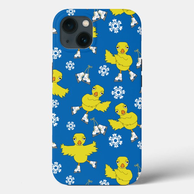 Ice Skating Chick Snowflake Pattern Case-Mate iPhone Case (Back)
