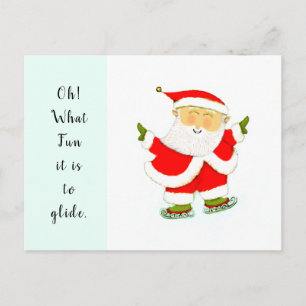 ice skating Christmas holiday card