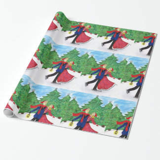 Ice Skating Christmas Wrapping Paper