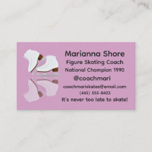 Ice Skating Coach Business Card