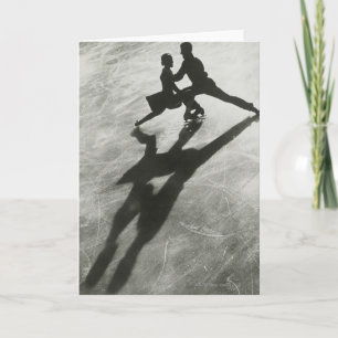 Ice Skating Couple Card