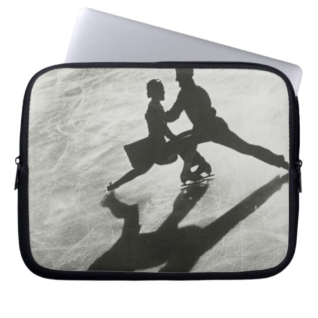 Ice Skating Couple Laptop Sleeve (Front)