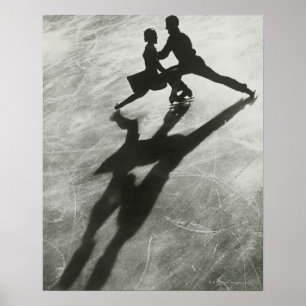 Ice Skating Couple Poster