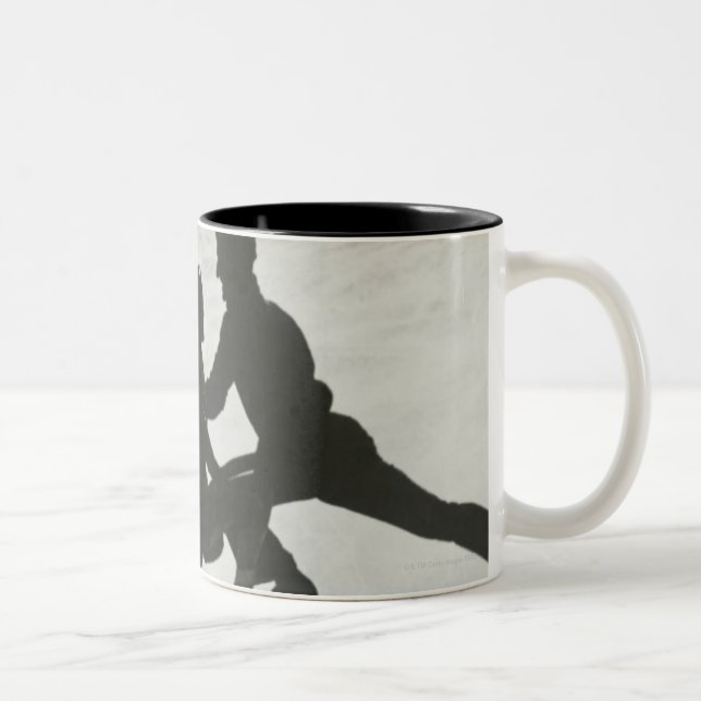 Ice Skating Couple Two-Tone Coffee Mug (Right)