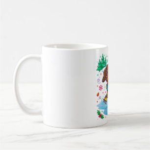 Ice Skating Dachshund Winter Dog Art Coffee Mug