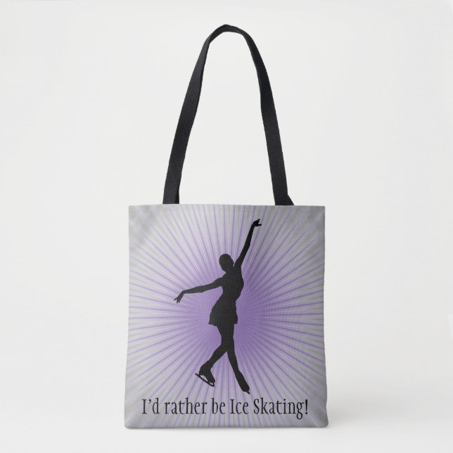 Ice Skating Design Tote Bag (Front)