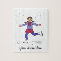 Ice Skating Figure Skater Personalised Name