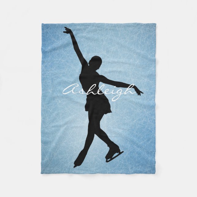 Ice Skating Figure Skating Design Fleece Blanket (Front)