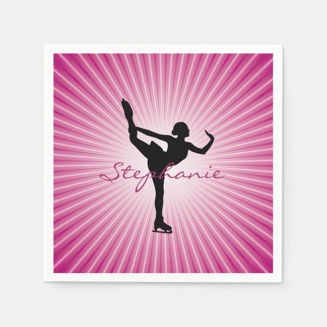 Ice Skating/Figure Skating Paper Party Napkin (Front)