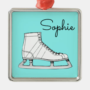 Ice Skating Figure skating personal name Metal Ornament