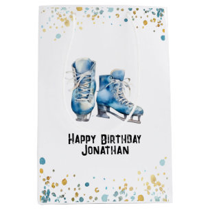 Ice-Skating Gift Bag, Hockey Birthday Party  Medium Gift Bag
