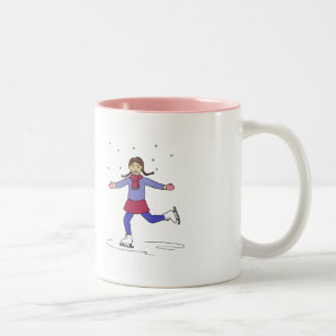 Ice Skating Girl Figure Skater Two-Tone Coffee Mug