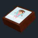 Ice Skating Girl Gift Box<br><div class="desc">Adorable illustration of a little girl ice skating.</div>