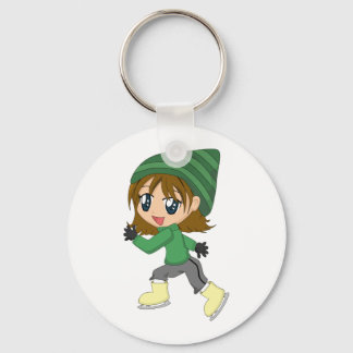 Ice-skating Girl Keychain