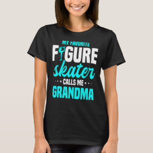 Ice Skating Grandma Skater Ice Skates Figure Skati T-Shirt