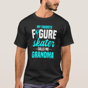 Ice Skating Grandma Skater Ice Skates Figure Skati T-Shirt