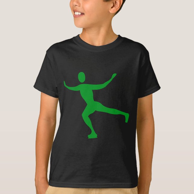 Ice Skating - Grass Green T-Shirt (Front)
