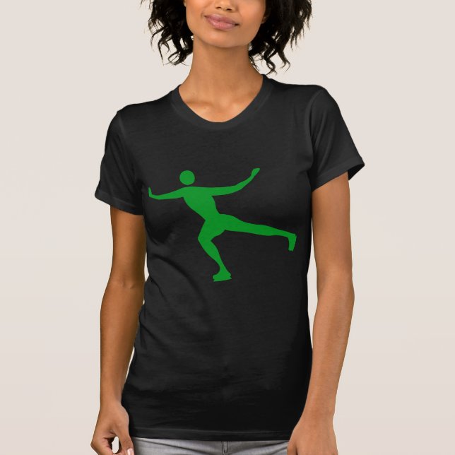 Ice Skating - Grass Green T-Shirt (Front)