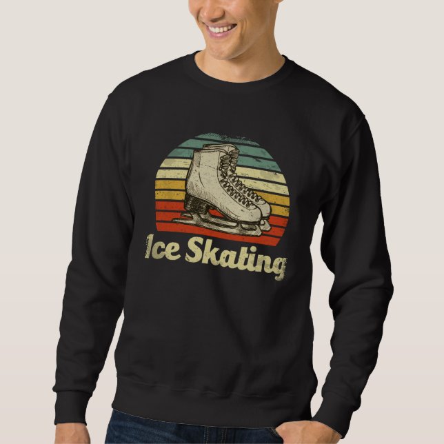 Ice Skating Ice Skates Sweatshirt (Front)