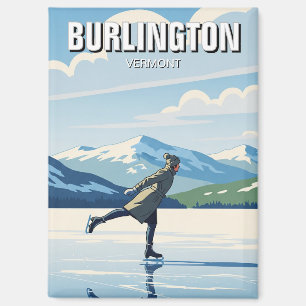Ice Skating in Burlington Vermont Travel Magnet