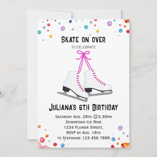 Ice Skating Invitation | Ice-Skating Party (Front)