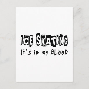 Ice Skating It's in my blood Postcard