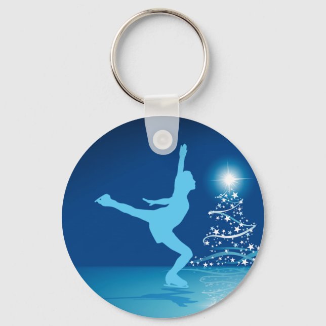 Ice Skating Keychain (Front)