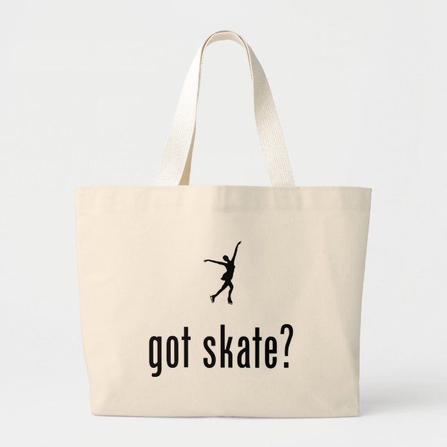 Ice Skating Large Tote Bag (Front)