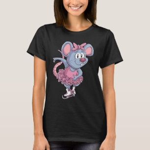 Ice Skating Mouse Figure Skating Mouse T-Shirt