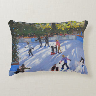 Ice skating Natural History Museum 2014 Decorative Cushion