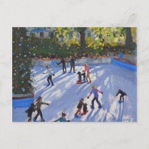 Ice skating Natural History Museum 2014 Postcard