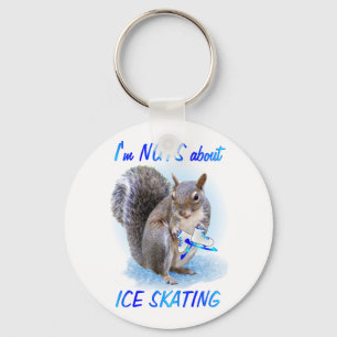 Ice Skating Nut Key Ring