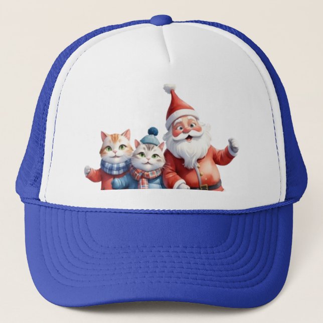 Ice Skating on a Frozen Pond Trucker Hat (Front)