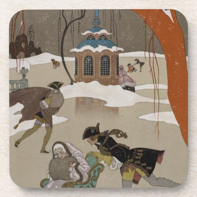 Ice Skating on the Frozen Lake Coaster (Front)