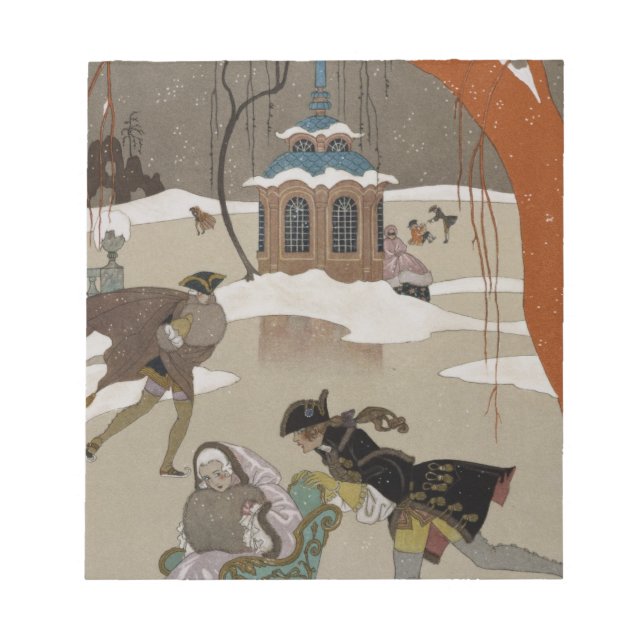 Ice Skating on the Frozen Lake Notepad (Front)