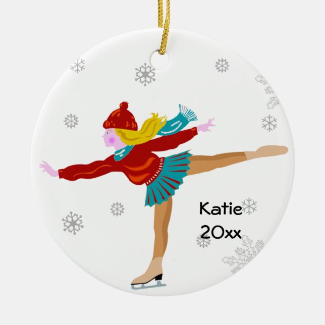 Ice Skating Ornament (Front)