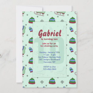 Ice Skating Party Invitation