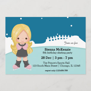 Ice Skating party Invitation