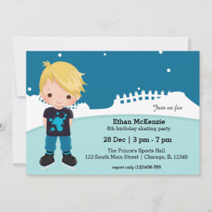 Ice Skating party Invitation