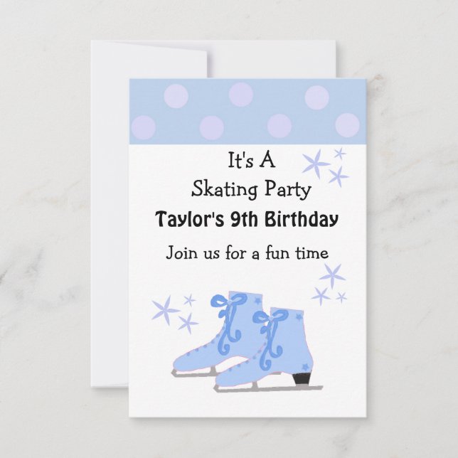 Ice Skating Party Invitation (Front)